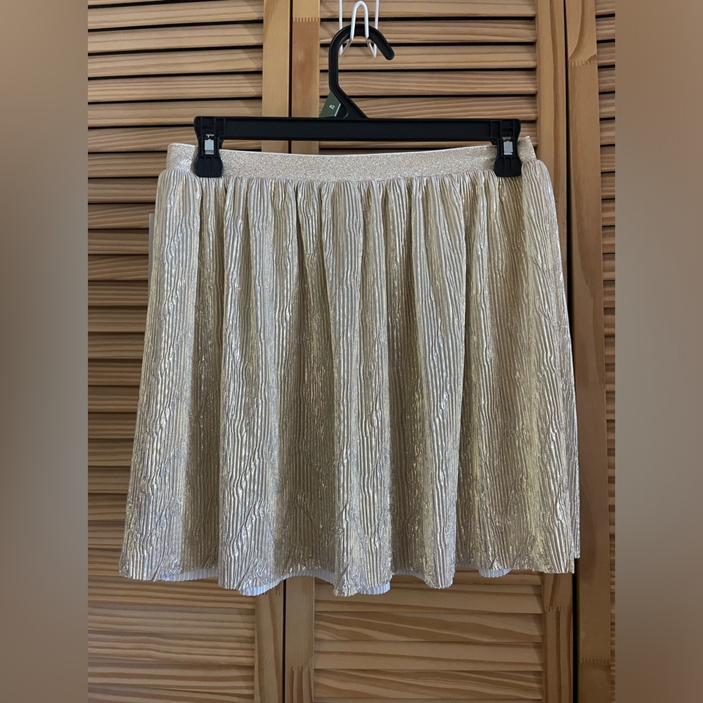 NEW Total Girl gold mini skirt size XL 16 regular